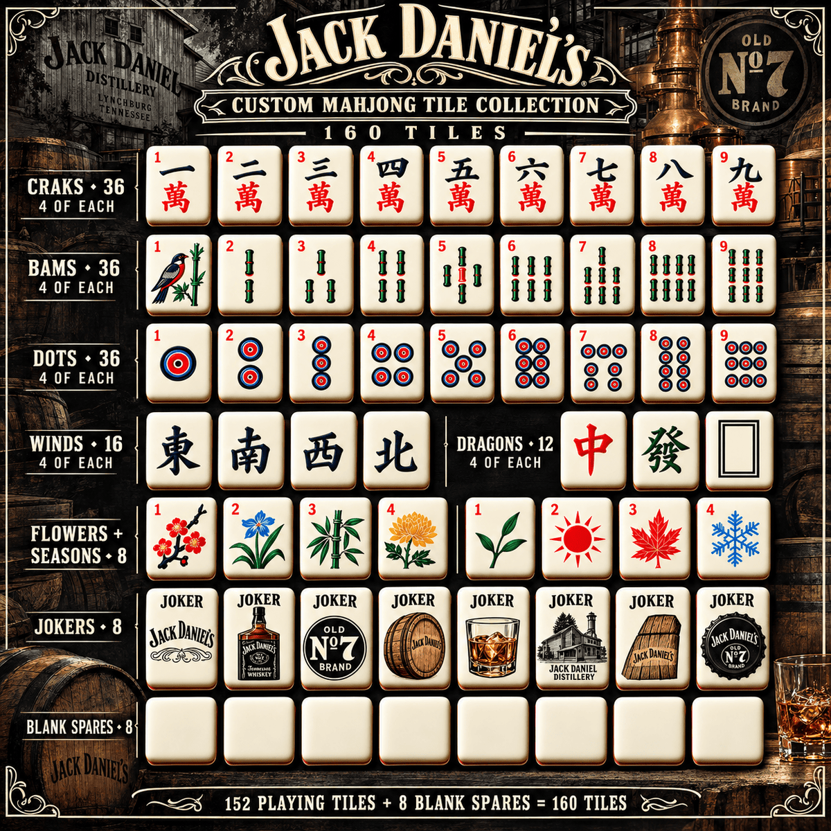 JDN Premium Mahjong Set – Game Night Edition PNPA