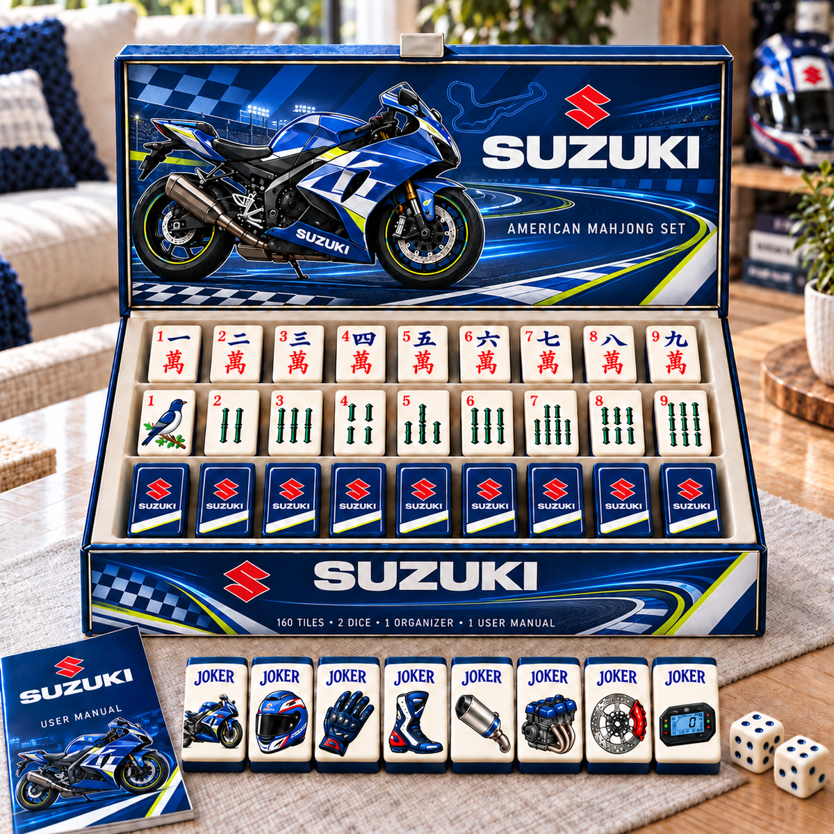 Premium SZKI Mahjong Tiles Set TTMH