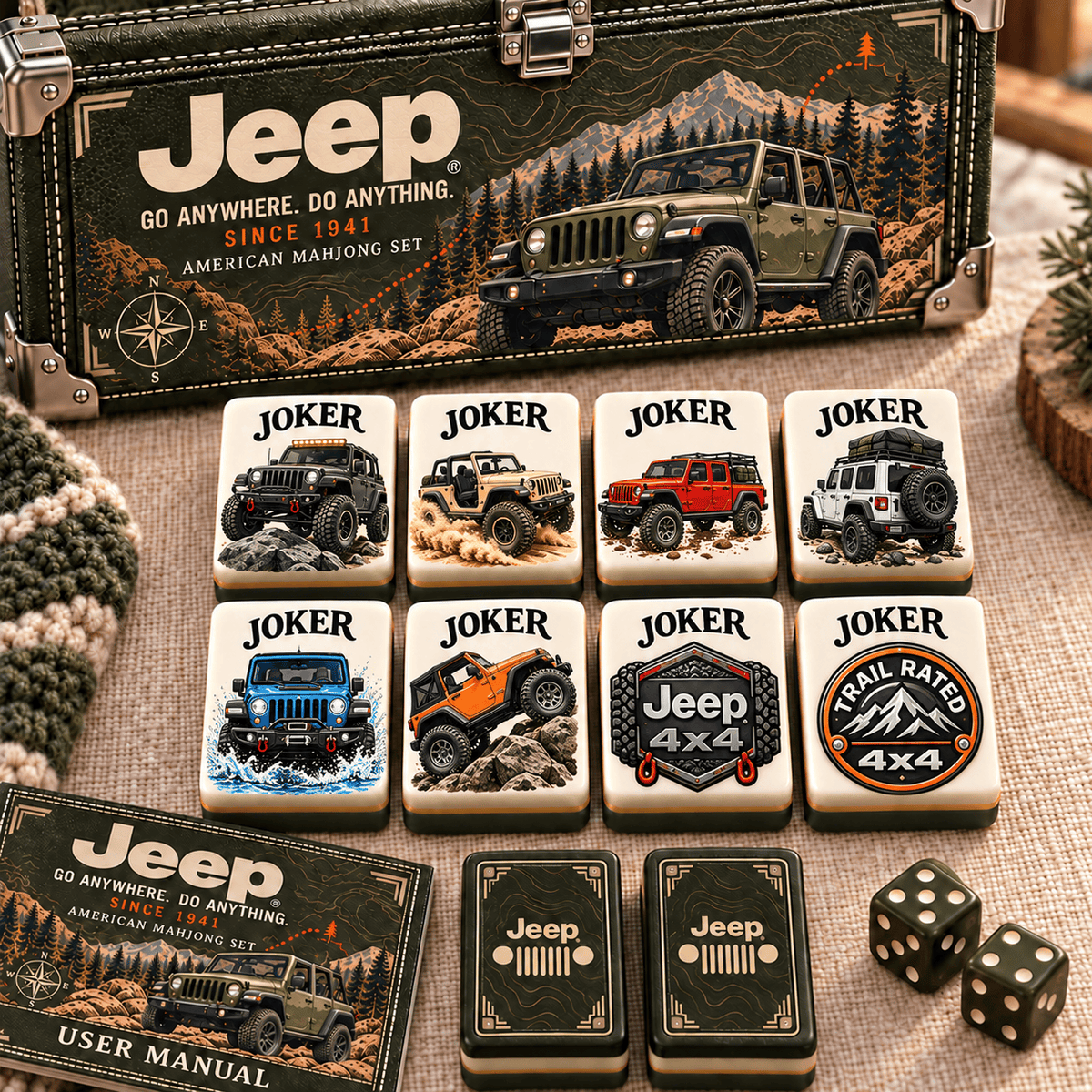 Premium JEP Mahjong Tiles Set PVNA