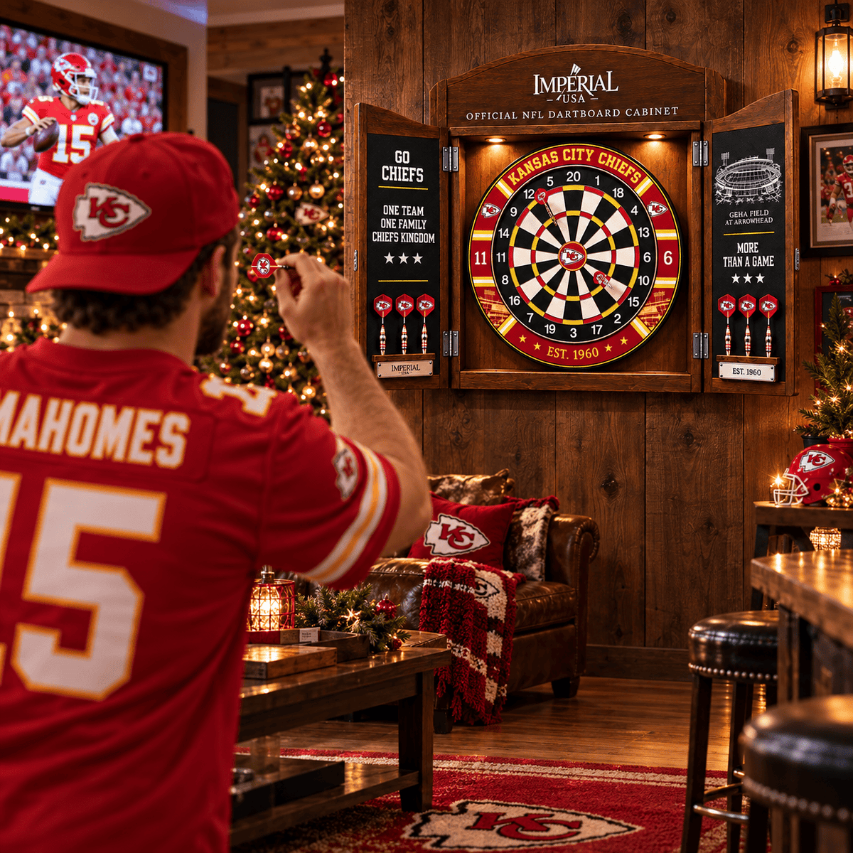 FGT Premium Dartboard Cabinet Set – Wall-Mounted Dart Game PNPA